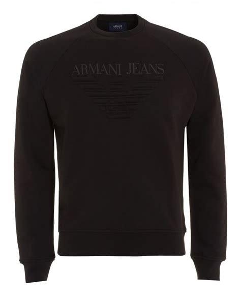 armani jeans sweatshirts|armani crew neck sweatshirt.